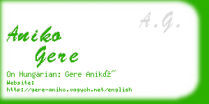 aniko gere business card